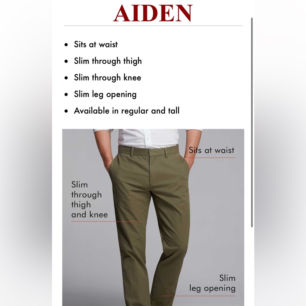 Banana Republic Aiden Fit Men’s Dark Grey Plaid Pant. 34x34